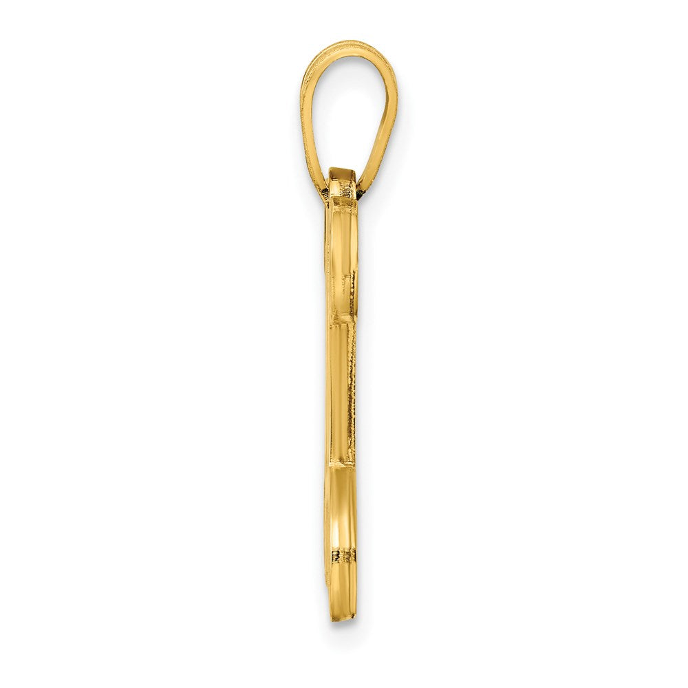 Gold Plated Sterling Silver Letter N Initial Pendant