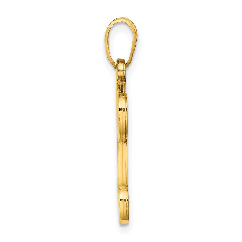 Gold Plated Sterling Silver Letter Q Initial Pendant