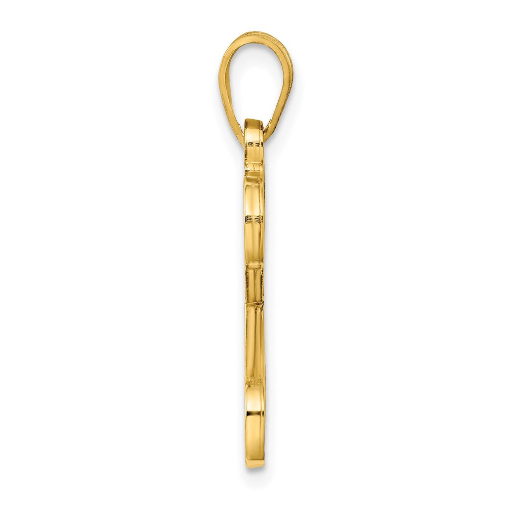 Gold Plated Sterling Silver Letter R Initial Pendant