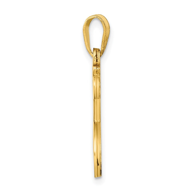 Gold Plated Sterling Silver Letter T Initial Pendant