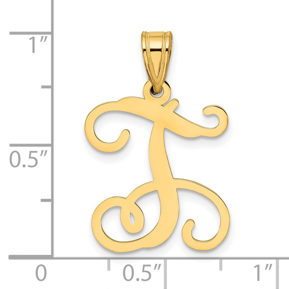 Gold Plated Sterling Silver Letter T Initial Pendant