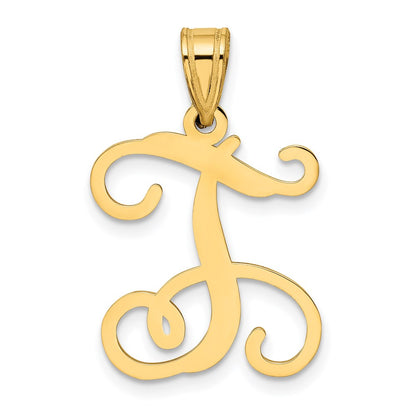 Gold Plated Sterling Silver Letter T Initial Pendant