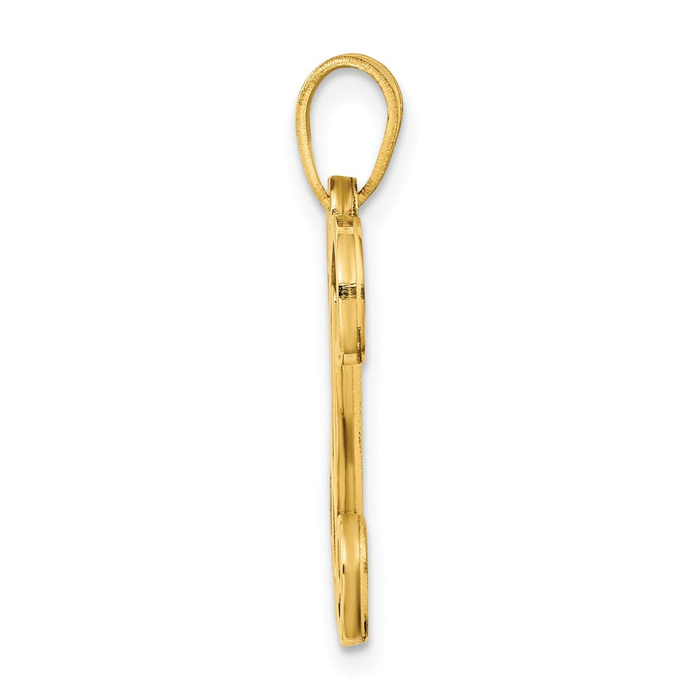 Gold Plated Sterling Silver Letter U Initial Pendant