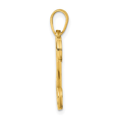 Gold Plated Sterling Silver Letter U Initial Pendant