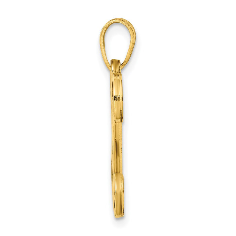 Gold Plated Sterling Silver Letter U Initial Pendant