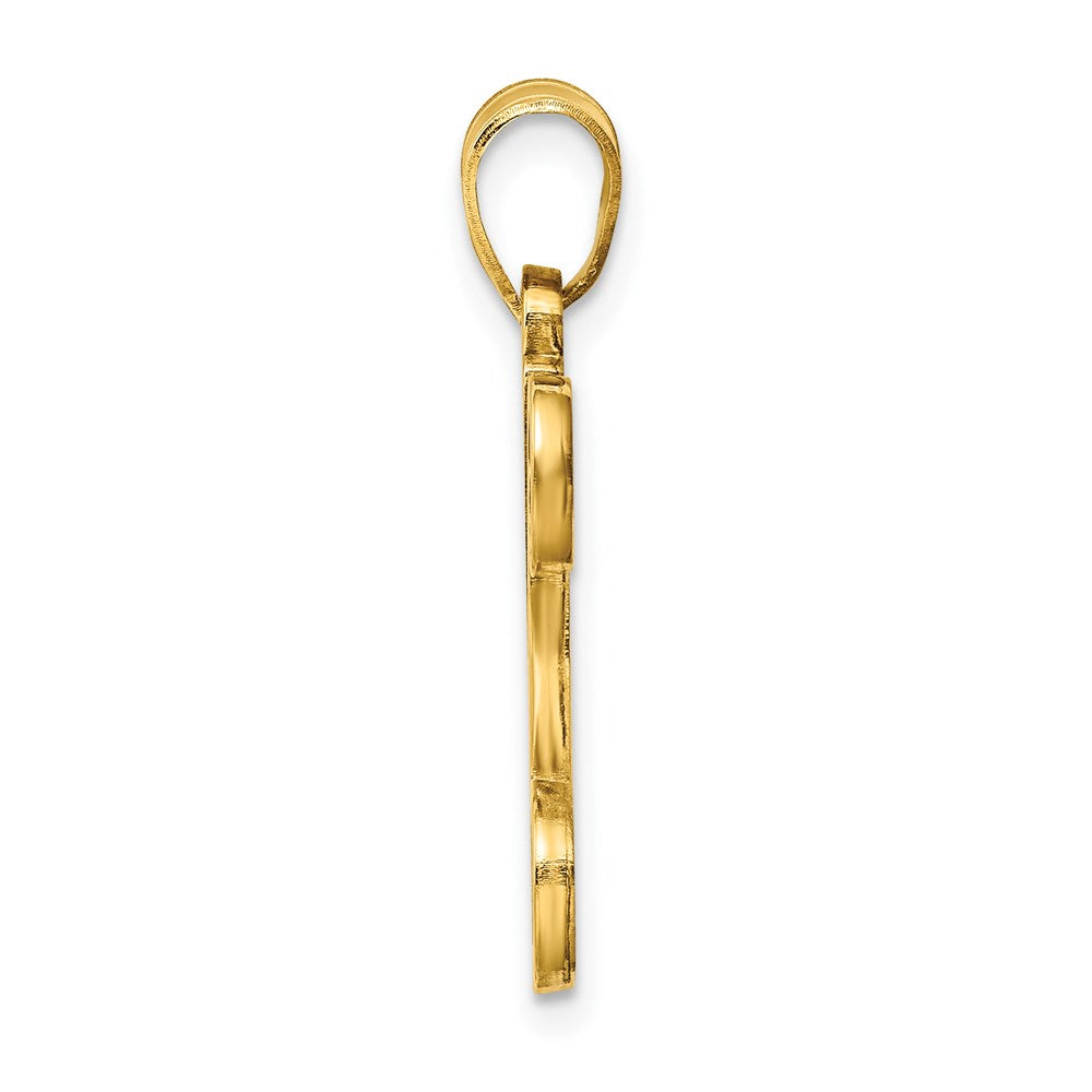 Gold Plated Sterling Silver Letter W Initial Pendant
