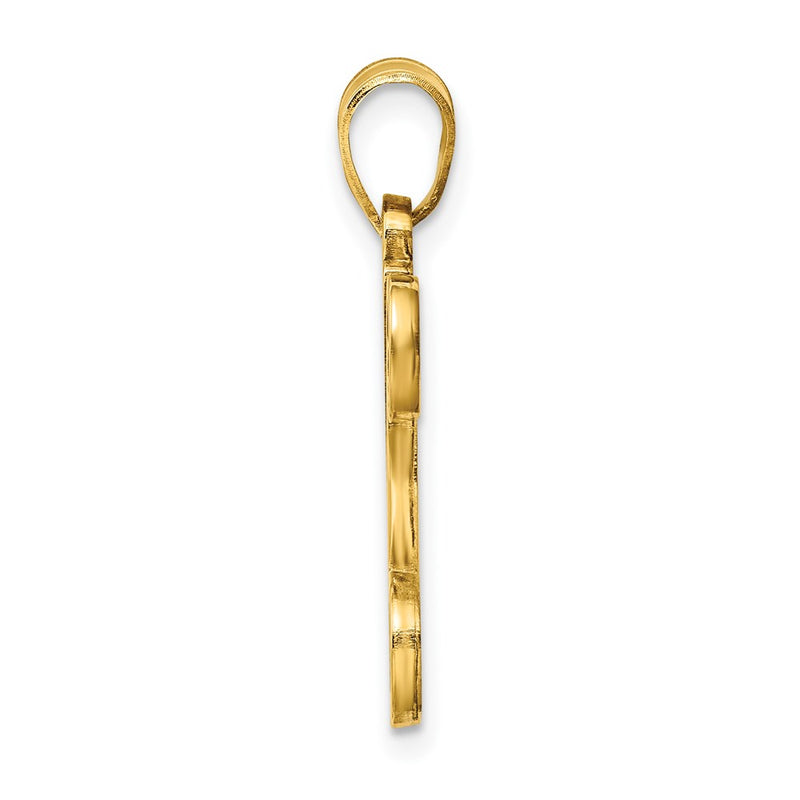 Gold Plated Sterling Silver Letter W Initial Pendant