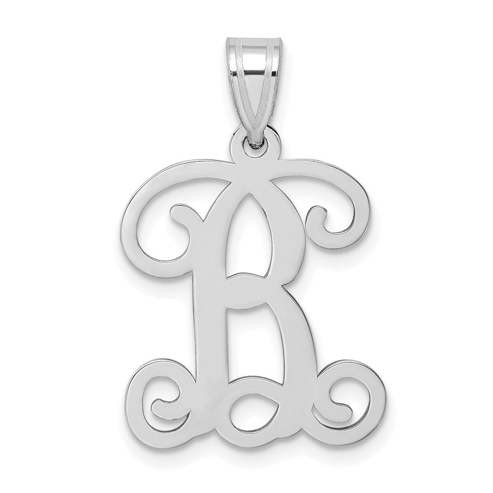 Sterling Silver Rhodium Plated Letter B Pen