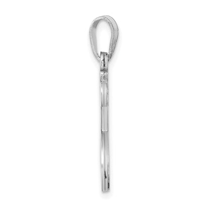 Sterling Silver Rhodium Plated Letter T Initial Pendant