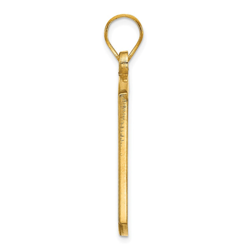 Gold Plated Sterling Silver/Gold Brushed Monogram Pendant