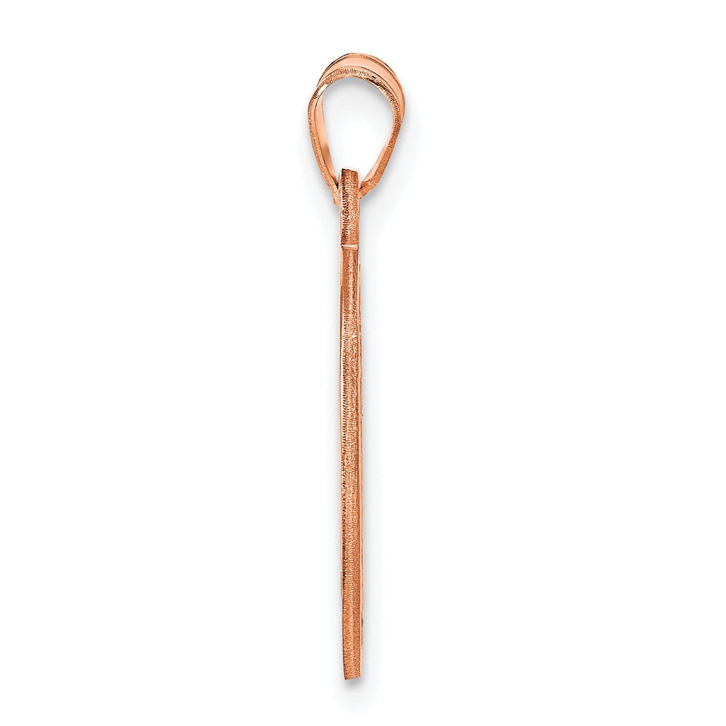 14K Rose Gold Small Round Monogram Pendant
