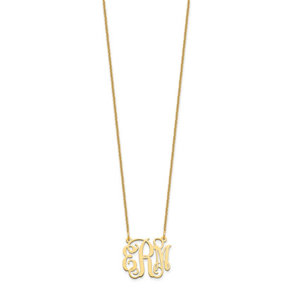 14K Yellow Gold Small Monogram Necklace