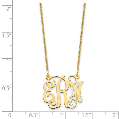14K Yellow Gold Small Monogram Necklace