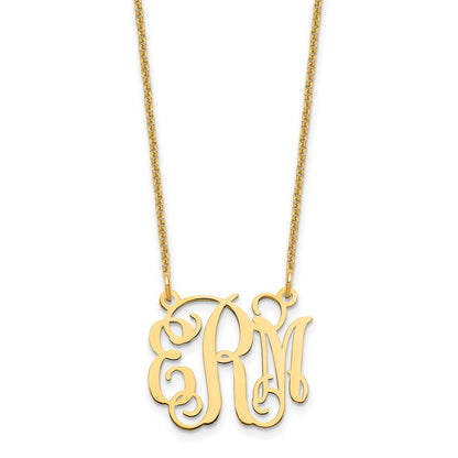 14K Yellow Gold Small Monogram Necklace