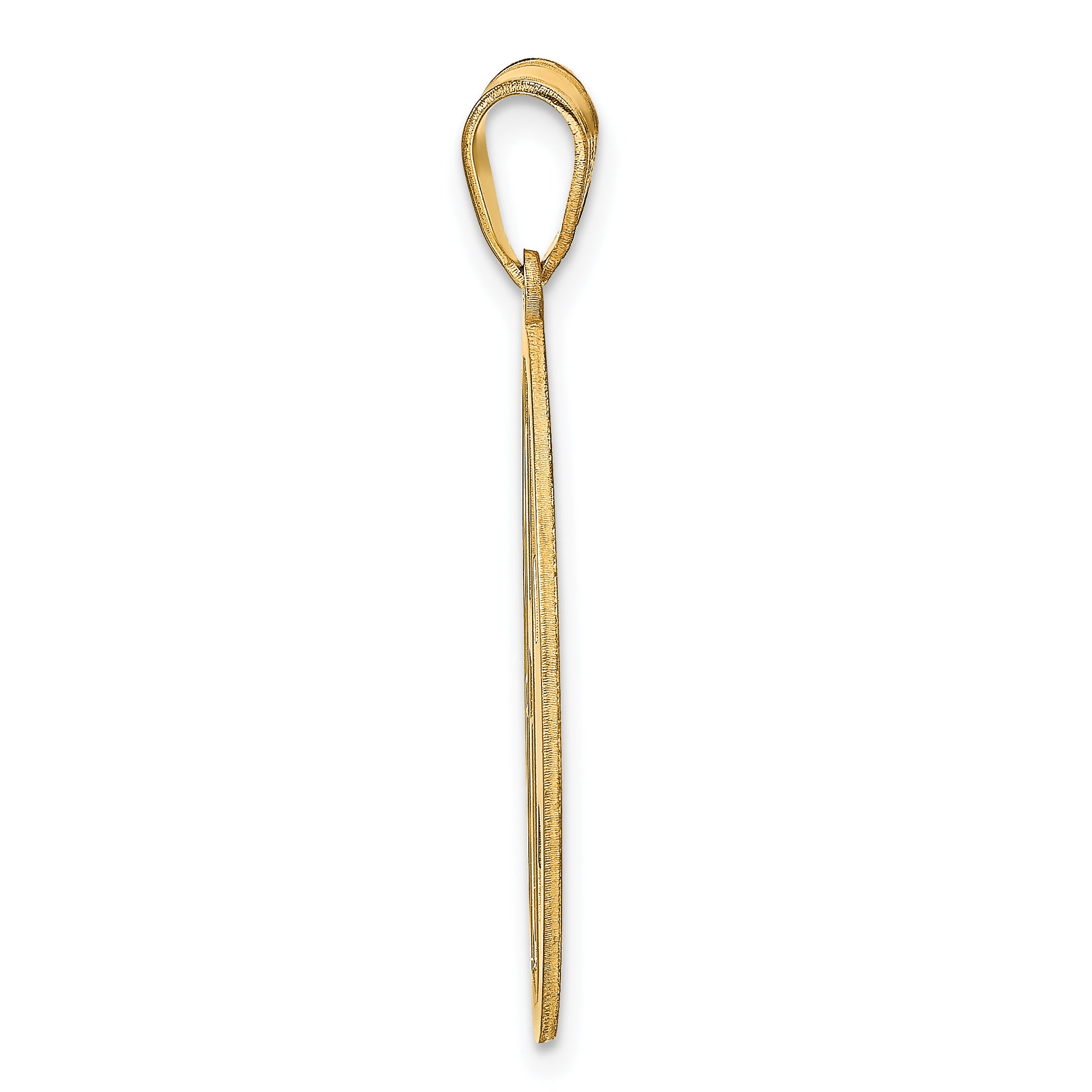 14K Yellow Gold Round Cut Out Monogram Pendant