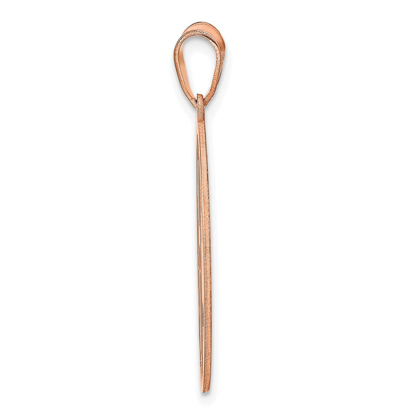 14K Rose Gold Round Cut Out Monogram Pendant