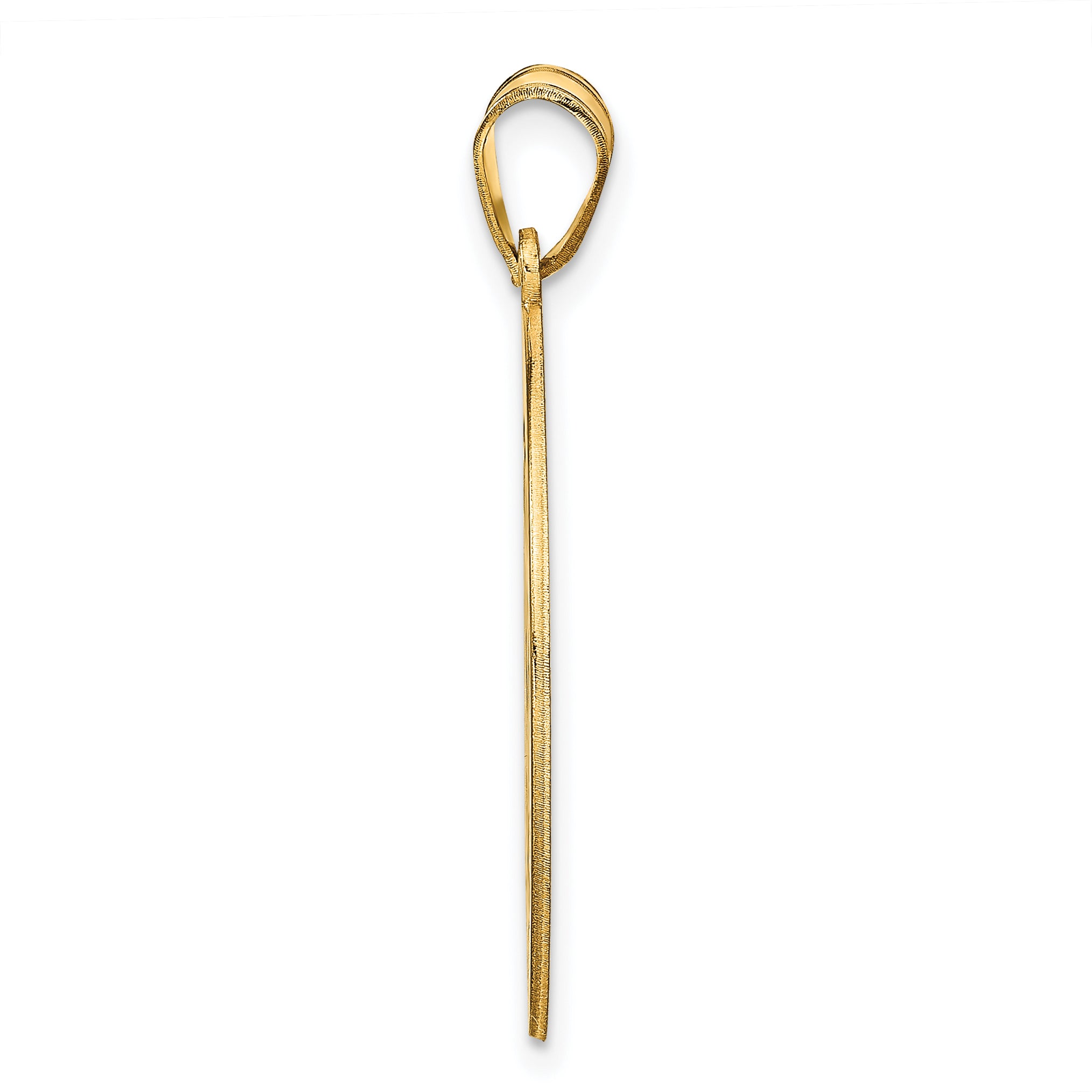 14K Yellow Gold Round Family Monogram Pendant