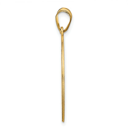 14K Yellow Gold Round Family Monogram Pendant