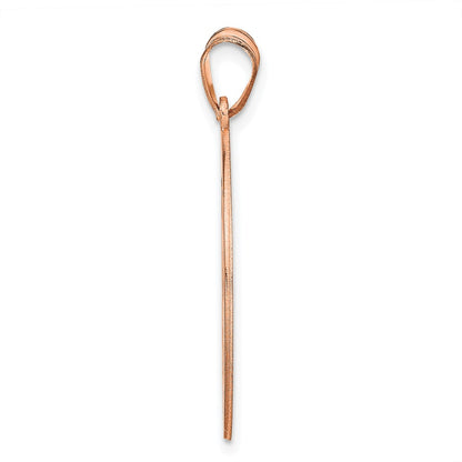 14K Rose Gold Round Family Monogram Pendant