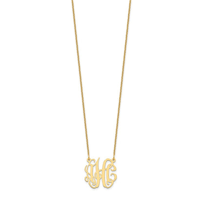 14K Yellow Gold Small Monogram Necklace