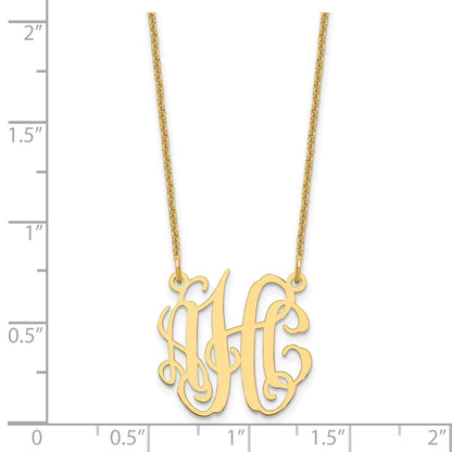 14K Yellow Gold Small Monogram Necklace