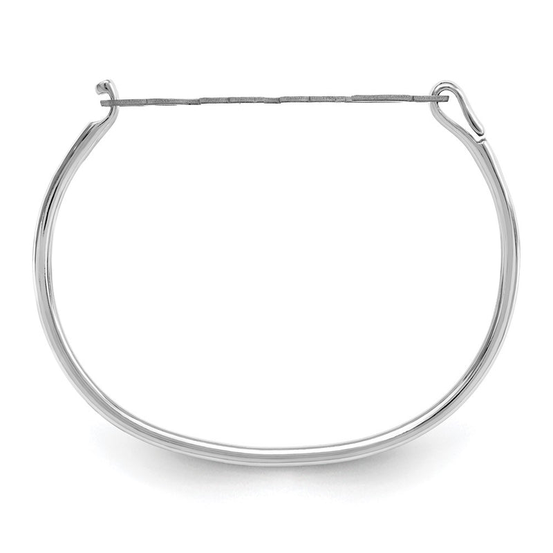 14K Yellow Gold Name Plate On Sterling Silver Bangle