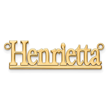 Gold Plated Sterling Silver/Gold Underlined Name Plate