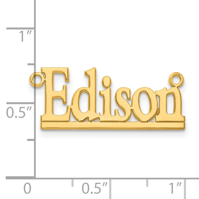 14K Yellow Gold Underlined Name Plate