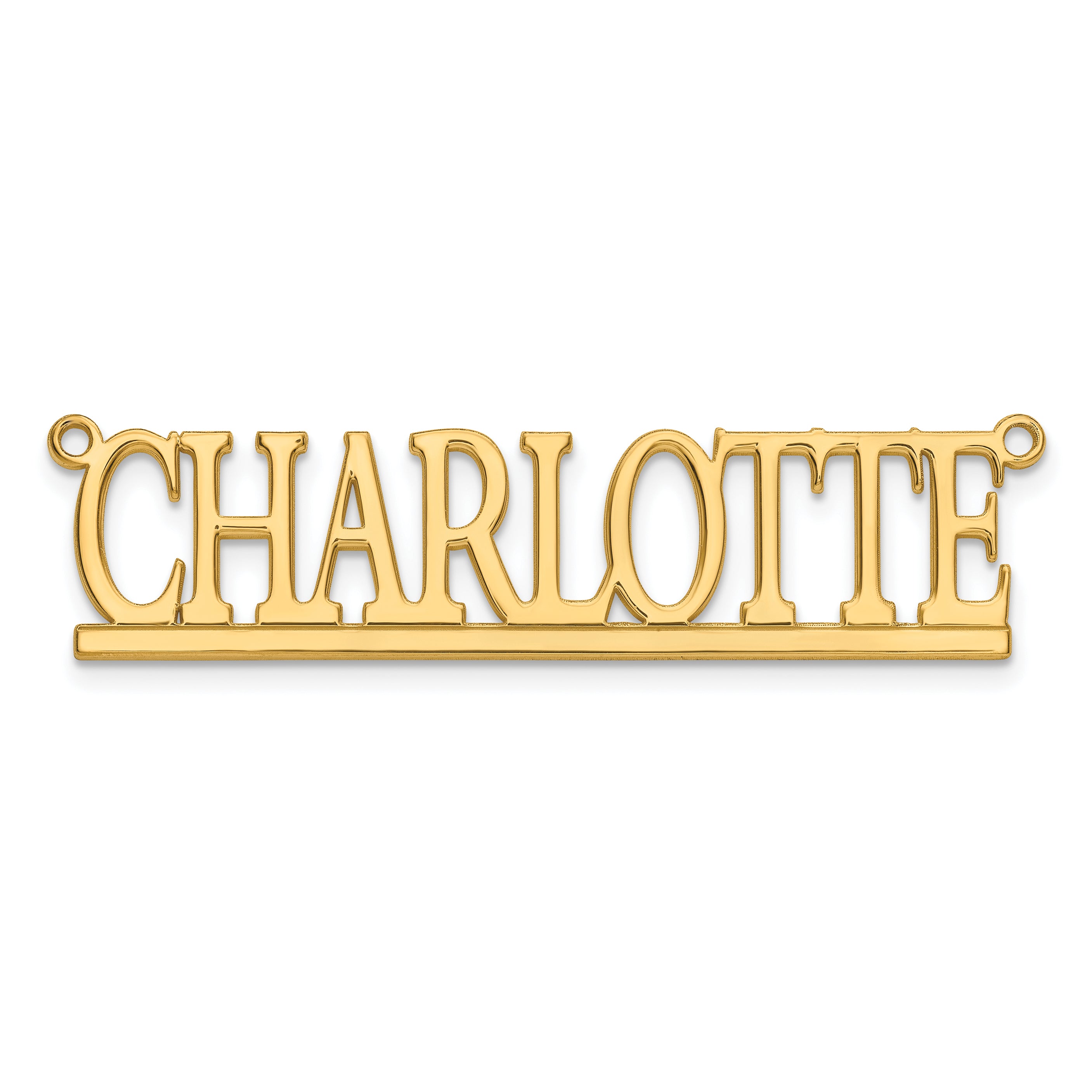 Gold Plated Sterling Silver/Gold Underlined Name Plate