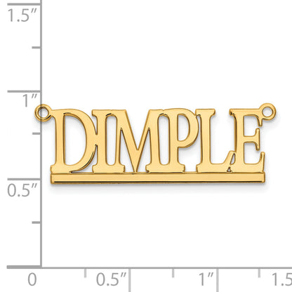 Gold Plated Sterling Silver/Gold Underlined Name Plate