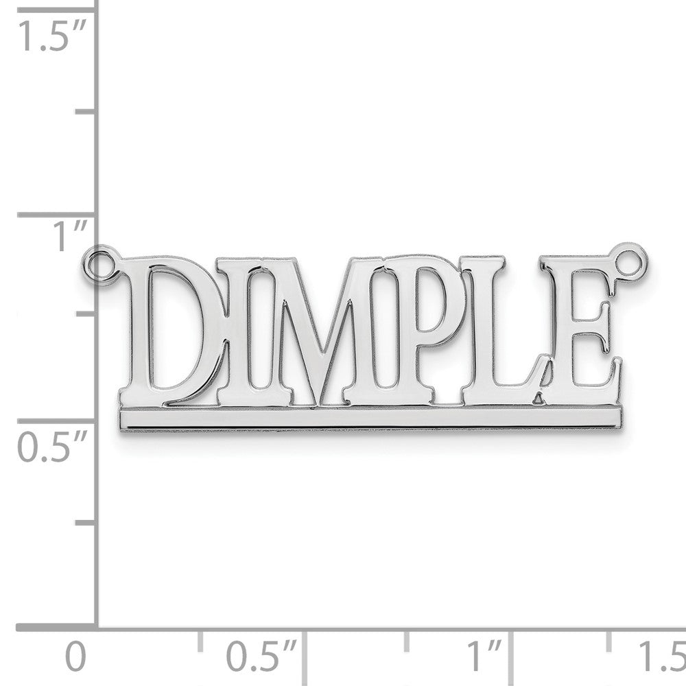 Sterling Silver Silver/Rhodium Plated Underlined Name Plate