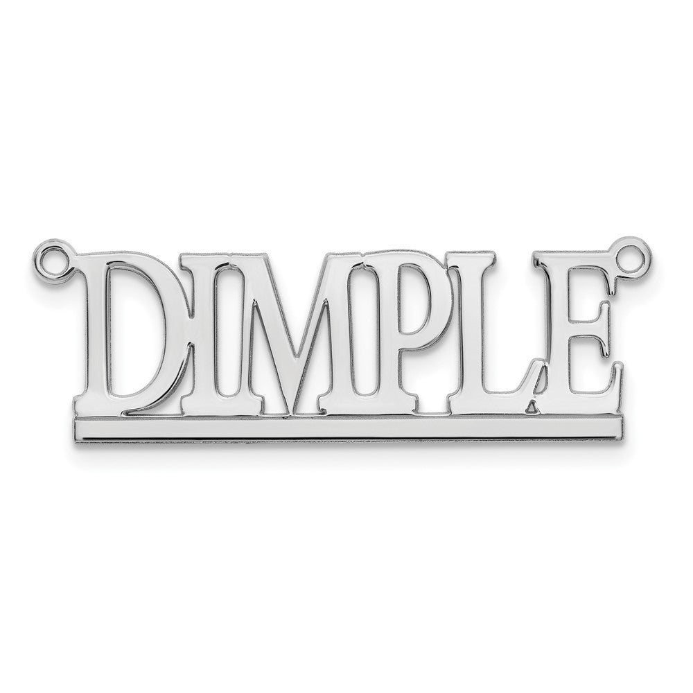 Sterling Silver Silver/Rhodium Plated Underlined Name Plate