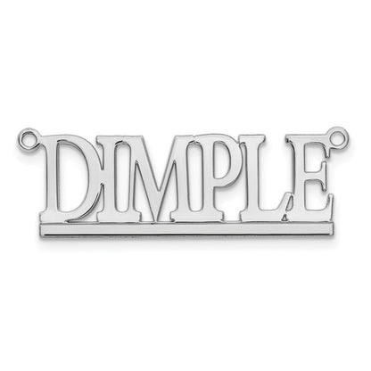 Sterling Silver Silver/Rhodium Plated Underlined Name Plate