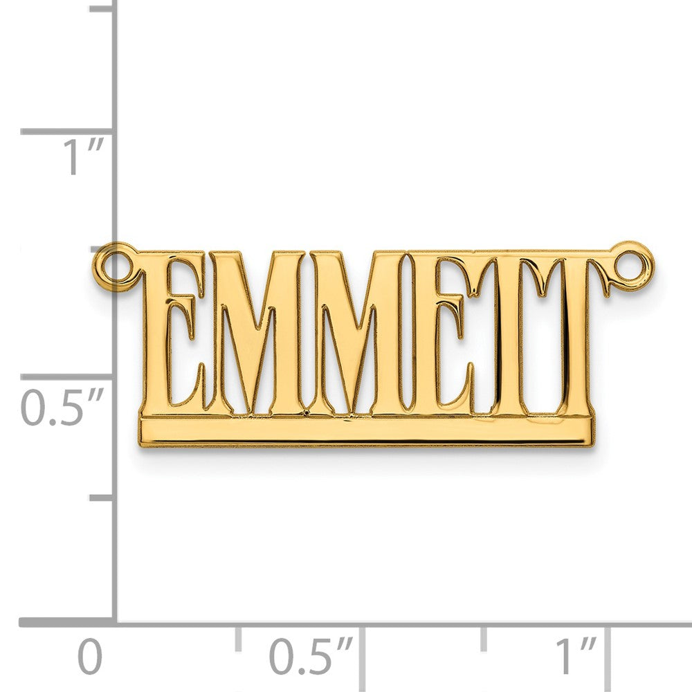 Gold Plated Sterling Silver/Gold Underlined Name Plate