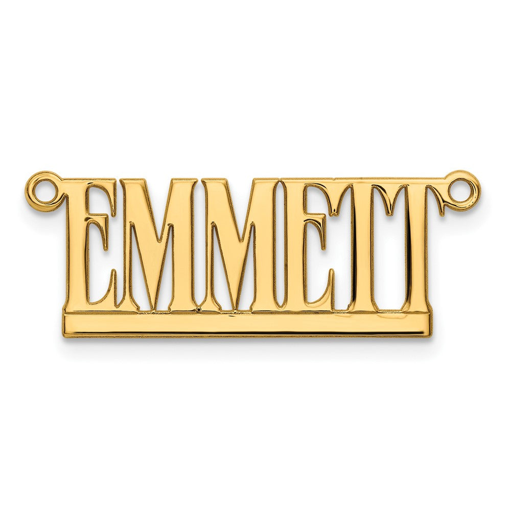 Gold Plated Sterling Silver/Gold Underlined Name Plate