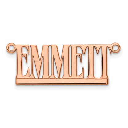 Rose Plated Sterling Silver/Rose Underlined Name Plate