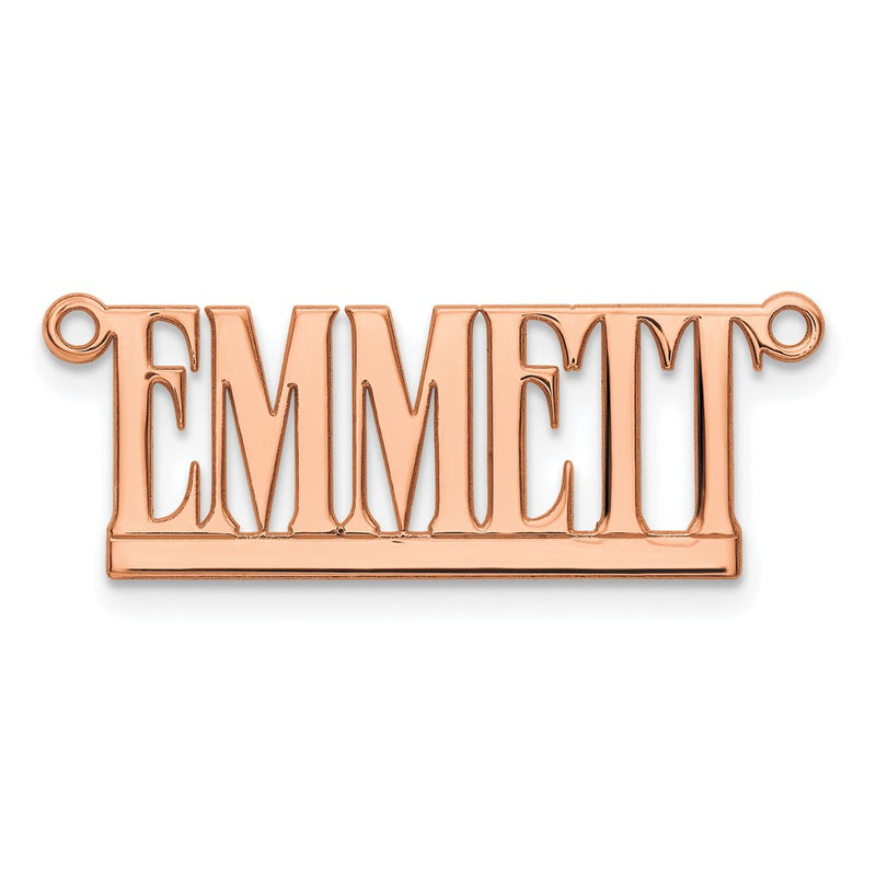 Rose Plated Sterling Silver/Rose Underlined Name Plate