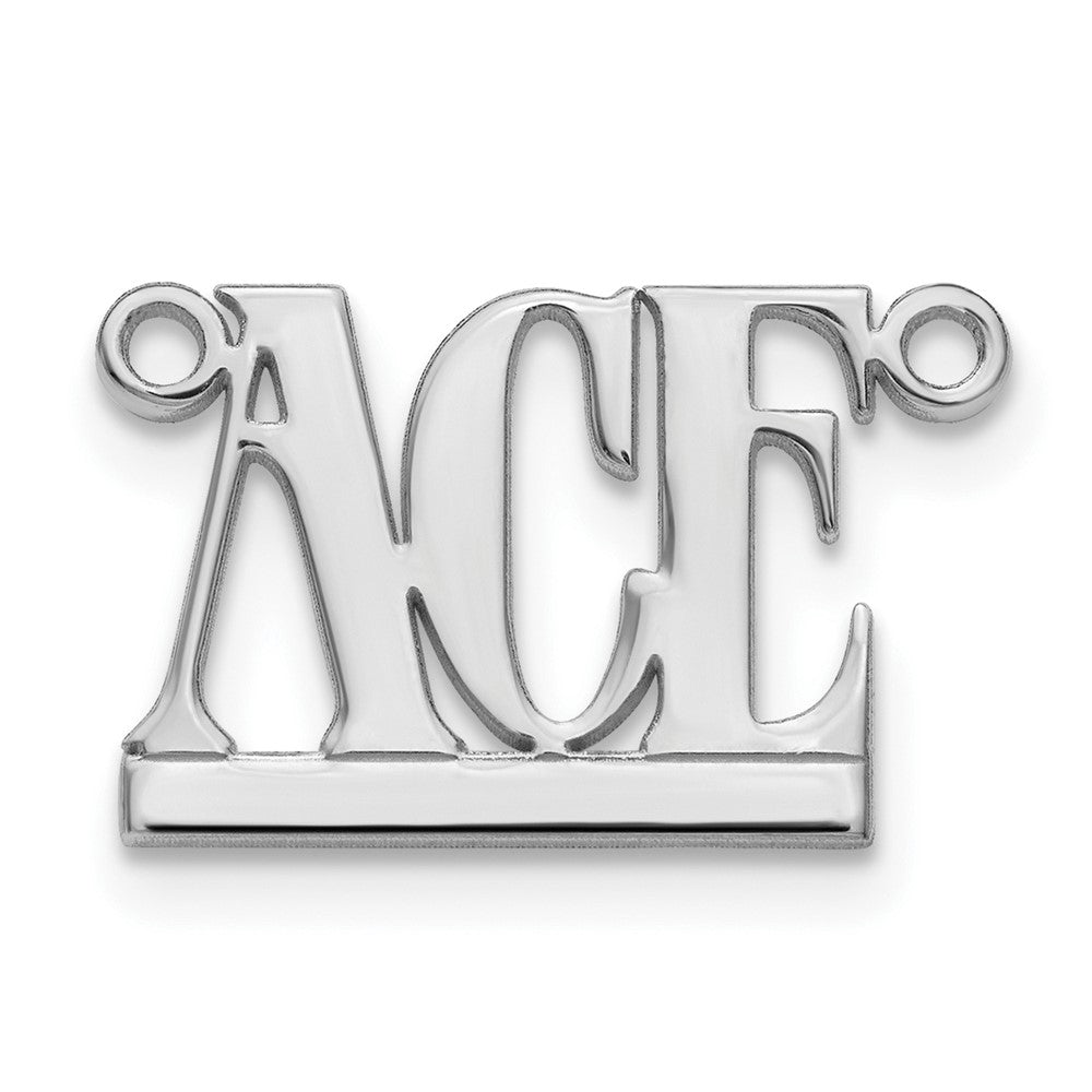 Sterling Silver Silver/Rhodium Plated Underlined Name Plate