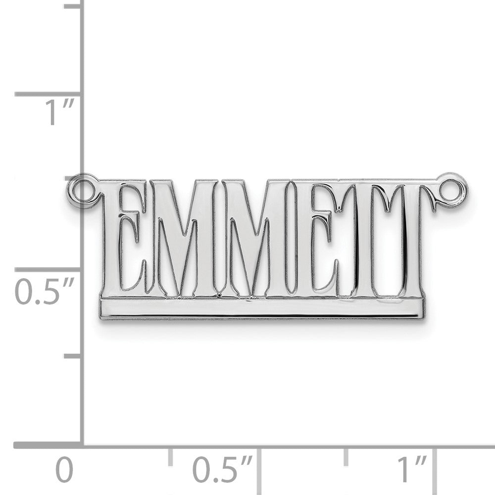 14K White Gold Underlined Name Plate