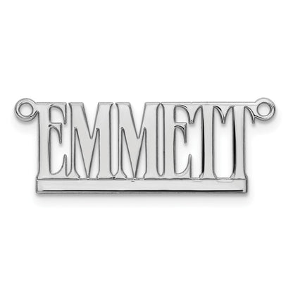 14K White Gold Underlined Name Plate