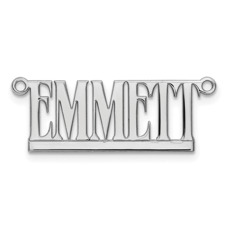 14K White Gold Underlined Name Plate