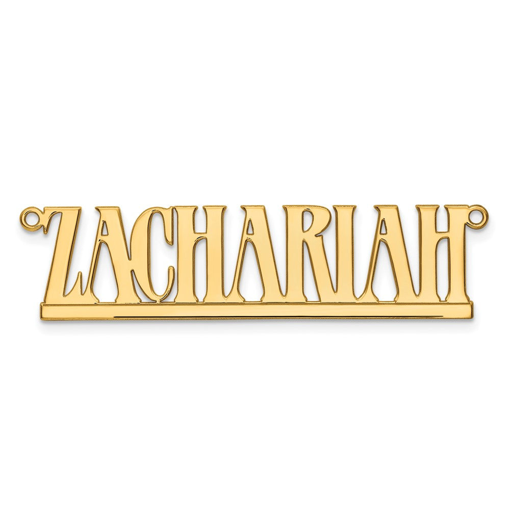 Gold Plated Sterling Silver/Gold Underlined Name Plate