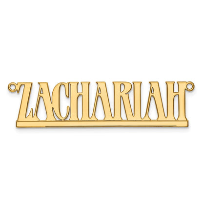 Gold Plated Sterling Silver/Gold Underlined Name Plate