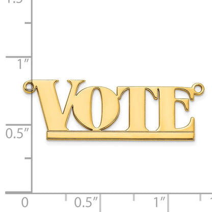 14K Yellow Gold Underlined Name Plate