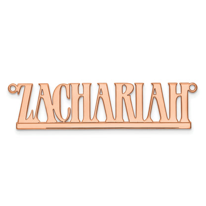 Rose Plated Sterling Silver/Rose Underlined Name Plate