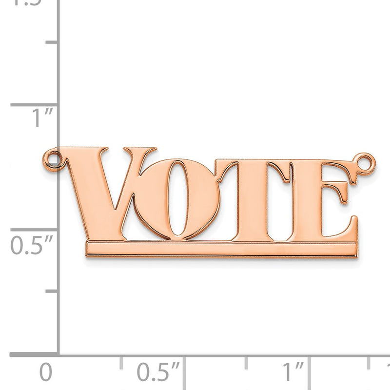 14K Rose Gold Underlined Name Plate