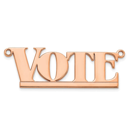 14K Rose Gold Underlined Name Plate