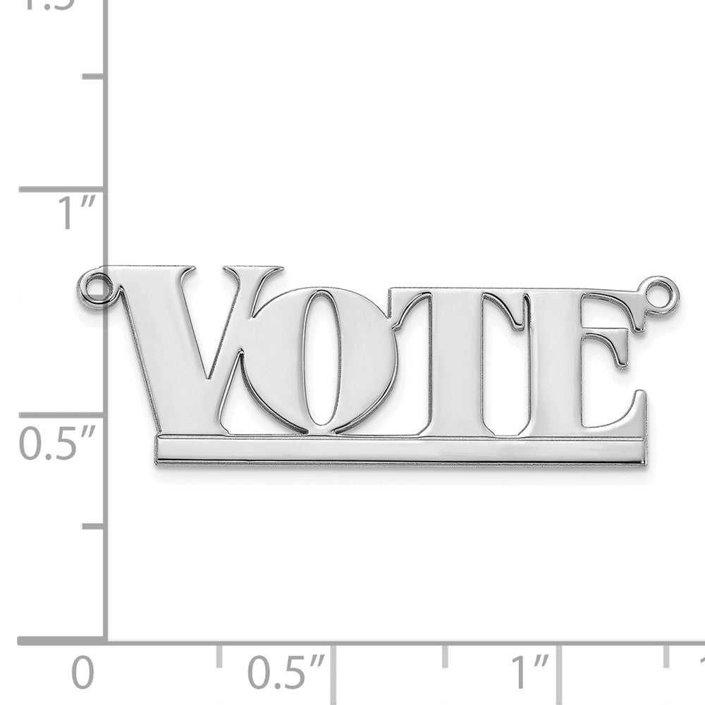 Sterling Silver Silver/Rhodium Plated Underlined Name Plate