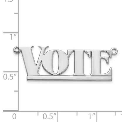Sterling Silver Silver/Rhodium Plated Underlined Name Plate