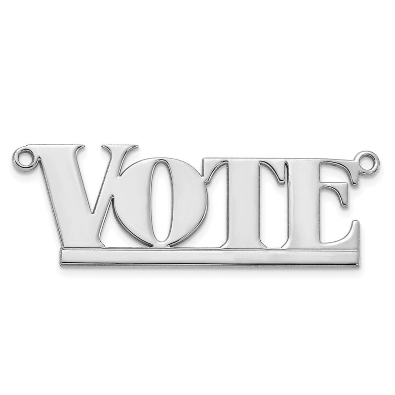 Sterling Silver Silver/Rhodium Plated Underlined Name Plate
